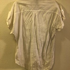 OLD NAVY- White Pinstriped Shirt size S